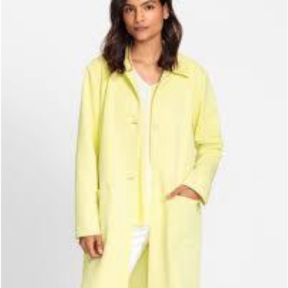 OLSEN:  Long Car Coat - green